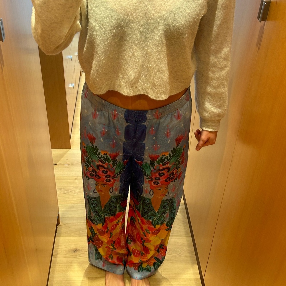 Carolina K Freda Kahlo silk pants